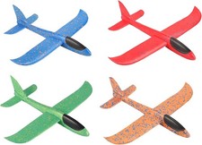 Foam Glider Planes for Kids, 4 Pack Outdoor Flying Toys, Lightweight EPP Foam A