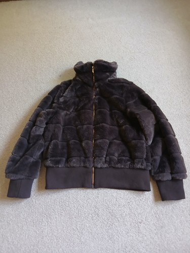 Faux fur rabbit brown - , bomber