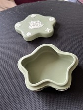 Jasperware Green Wedgewood Trinket Dish