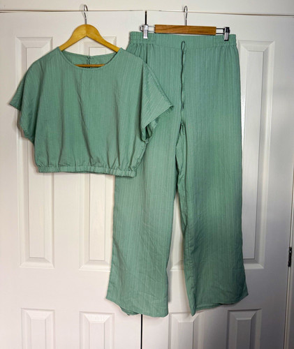 Women green knit 2pc - 2pc, set