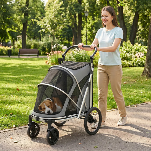 Dog stroller foldable - stroller, medium