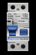 PROTEK 63 AMP 30mA DOUBLE POLE RCD TYPE AC T63-30-2H JVL16-63