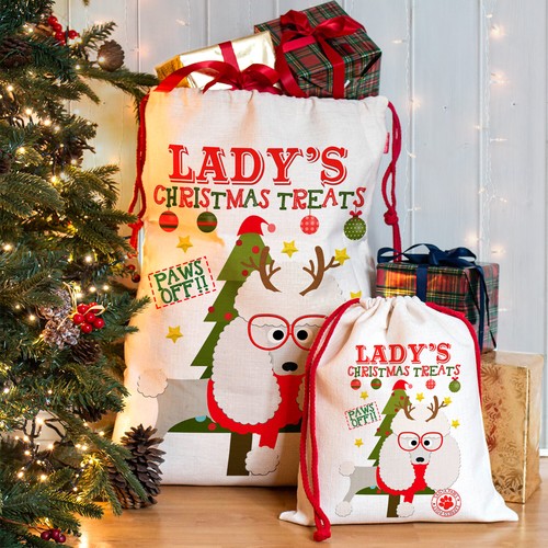 Poodle christmas sack - poodle,