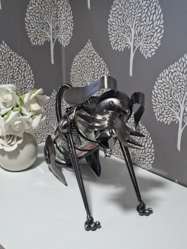 Handmade metal wine bottle - metal,