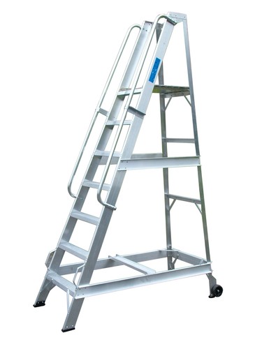 Lyte aluminium warehouse steps - aluminium,