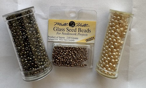 Vintage glass beads - glass,