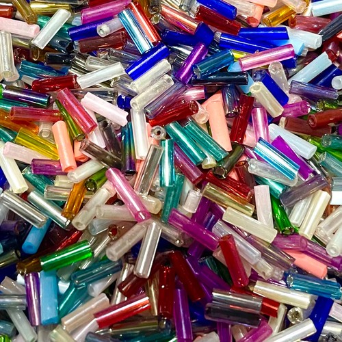 40gms bugle glass 6mm 7mm - bugle, to
