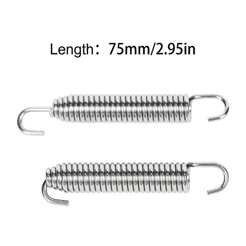 Exhaust springs pair 75mm - exhaust,