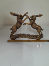 Boxing Hares ornament figurine