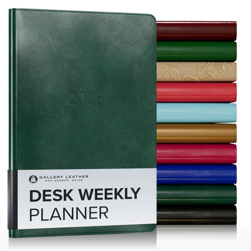 Gallery leather desk weekly - desk,