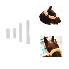 Prettyia Chin Noseband Cover Fleece Sleeve Protection Comfort Lambskin 4pcs