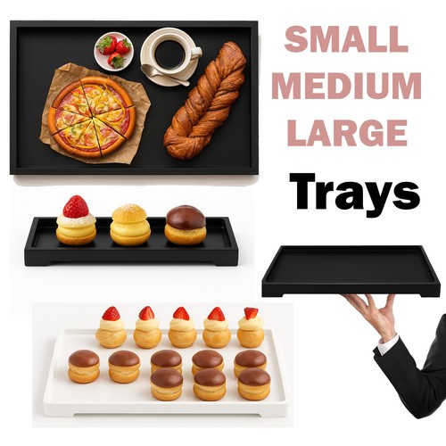 Large resin serving tray - resin,