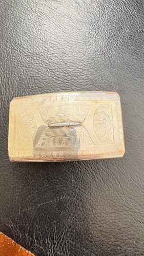 Silver gilt curved snuff - , box