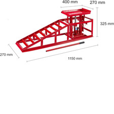 1 x Car Ramp 2 Ton Tonne Heavy Duty Metal Vehicle Lift Garage Maintenance