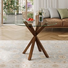 100CM Round Glass Dining Table