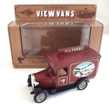 LLEDO STEVELYN VIEW VANS CHEVROLET VAN POLPERRO HARBOUR MAROON DIECAST BOXED