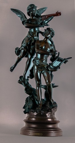Bronzed sculpture victorian - bronzed,