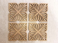 SET OF 4 COASTERS - "LEAF" -