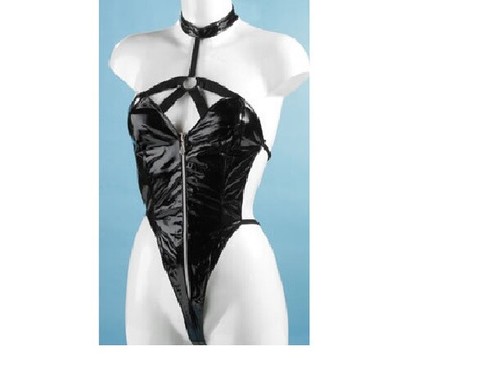 Sexy black pvc basque - sexy,