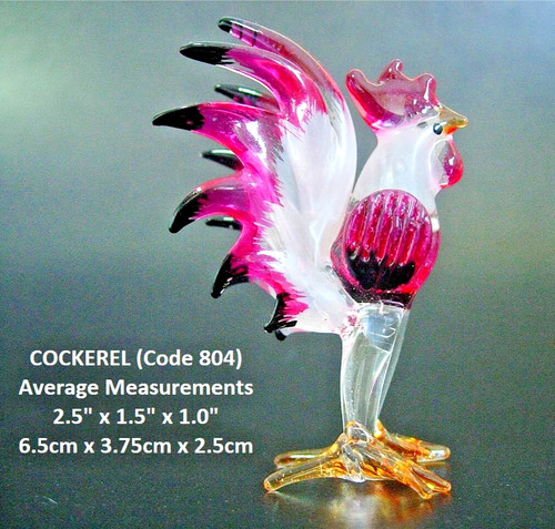 Handmade glass chicken - glass,