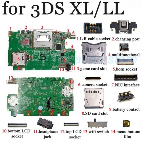 3ds game card slot fpc - xl,