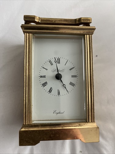 Brass carriage clock inscribed - brass,