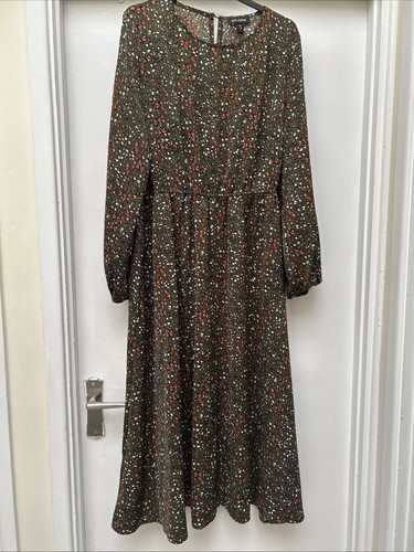 Khaki long dress size - khaki,