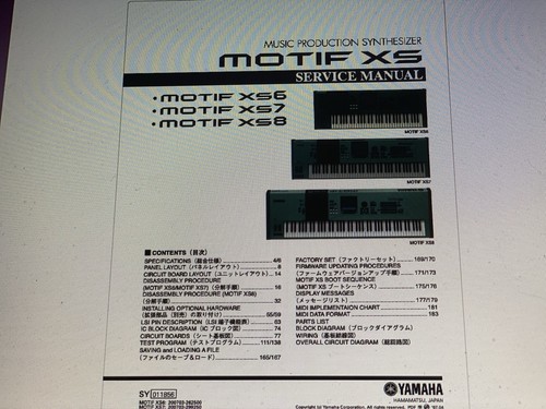 Yamaha motif service - yamaha, manual