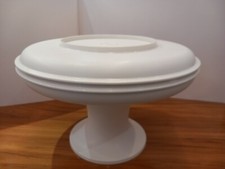 Tupperware Serve-It-All Pedestal Set 1533-2 Cake Stand Chip Dip Pie Dish