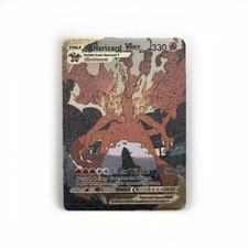 Pokémon | Fan Art | Artistic Design | Metal Gold Foil Cards | Charizard Vmax