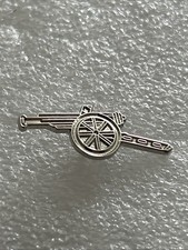 Very Rare Arsenal Supporter Large Enamel Badge - Medium Silver Canon Collectible