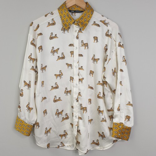 Zara shirt womens medium ivory - shirt,
