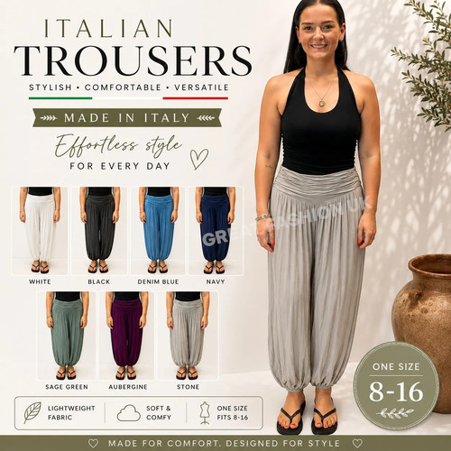 Ladies italian harem trousers - ladies,