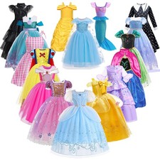 Girls Cinderella Rapunzel Frozen Elsa Dress Party Cosplay Princess Costume Gift