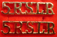 Pair metal shoulder titles - pair,