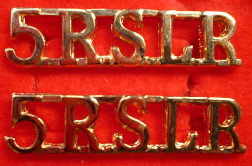 Pair metal shoulder titles - of,