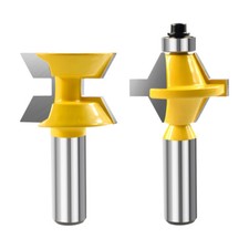 1/2'' Shank Lock Mitre Router Bit Set 120 Degree Joint Tenon Cutter Tool