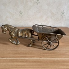 Vintage Heavy Brass Horse And