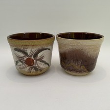 Pair of West German  Bay Keramik Planters Plant Pots 633-12 70's