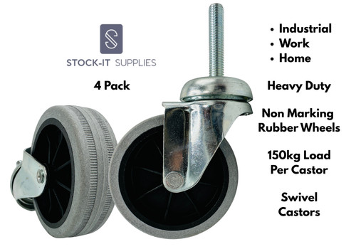 Heavy duty rubber 80mm - duty, 4x