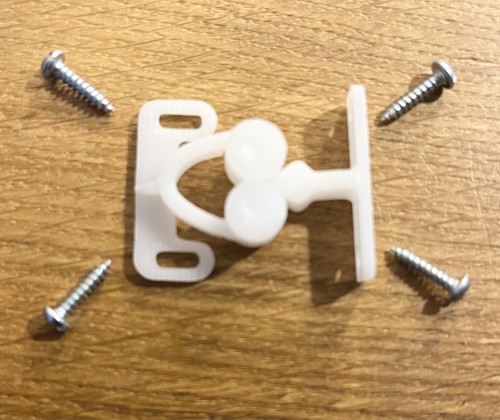 Nylon double roller catch - double,