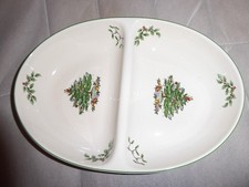 Spode Christmas Tree  2 section  dish  11.75"