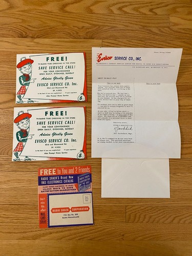 Lot vintage radio postcards - lot, of