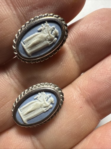 Earrings wedgwood blue - wedgwood, jasper