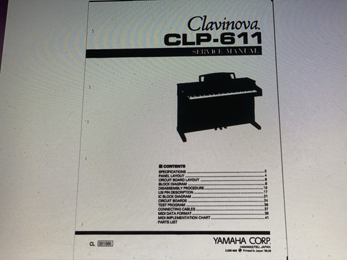 Yamaha clp 611 service - yamaha,