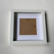 Genuine NEXT White Square Box Frame with Mount - Deep Photo Display Picture