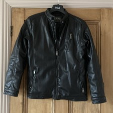 Guess faux leather biker jacket Age 14