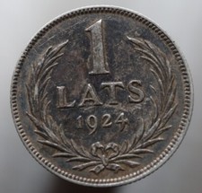 1 Lats 1924 - Latvia KM #7
