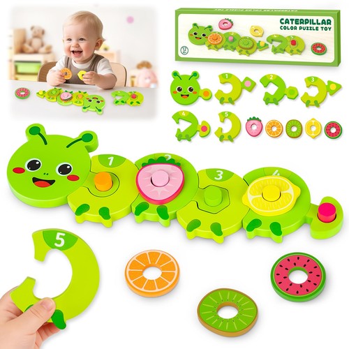 Montessori wooden toys for 2 - wooden, 1-2