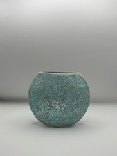 Small Aqua Blue Vase  Mosaic